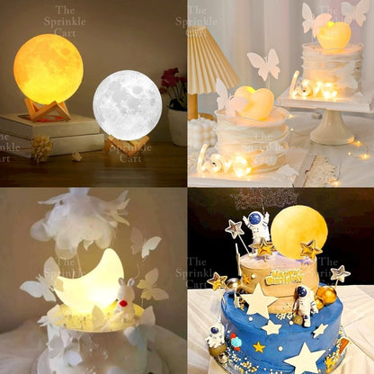 Moon Heart Night Light Lamp LED Cake Topper Decoration TSC