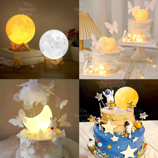 Moon Heart Night Light Lamp LED Cake Topper Decoration TSC