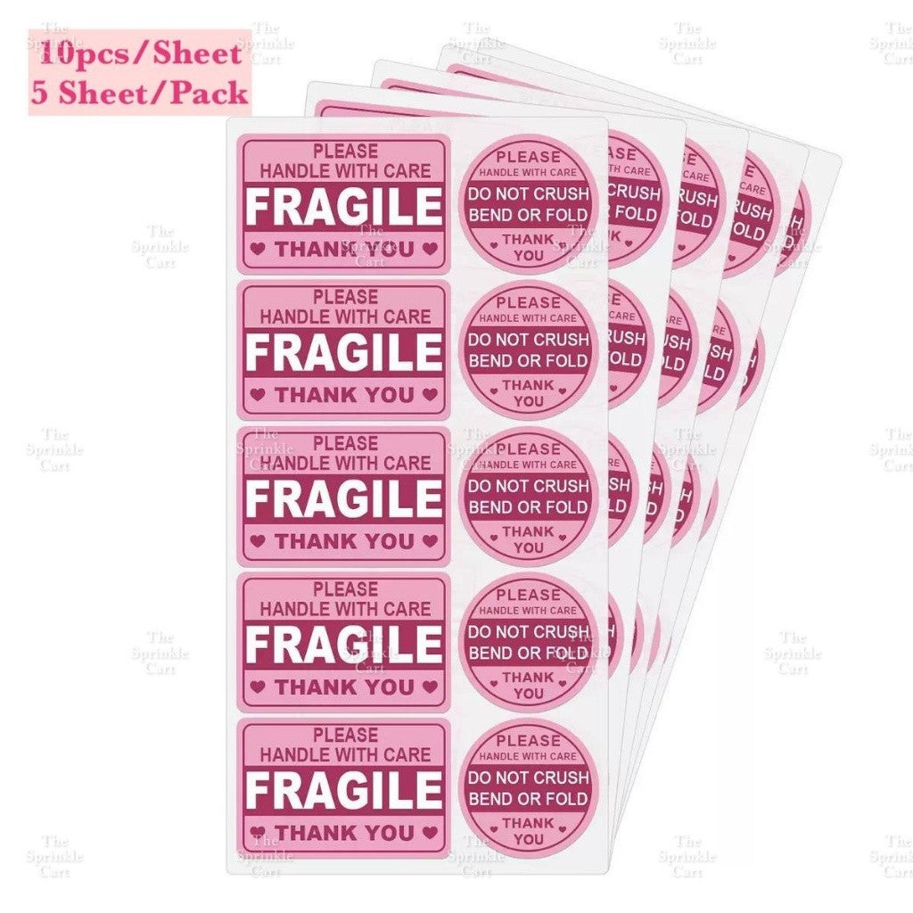 Food Box Sticker Label with Statement and Sticky Tape TSC