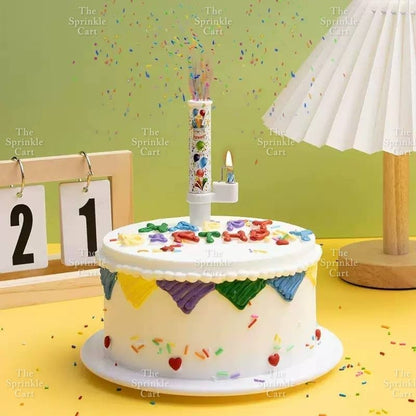 Sprinkle Popper Candle Fan DIY Musical Birthday Surprise Cake Topper TSC