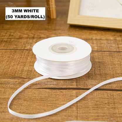 3mm Double-sided Satin Ribbon for DIY Bow Accessory and Gift Packaging TSC