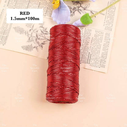 Jute String and Semi Elastic Cotton Thread for DIY Gift Wrapping and Arts and Crafts TSC