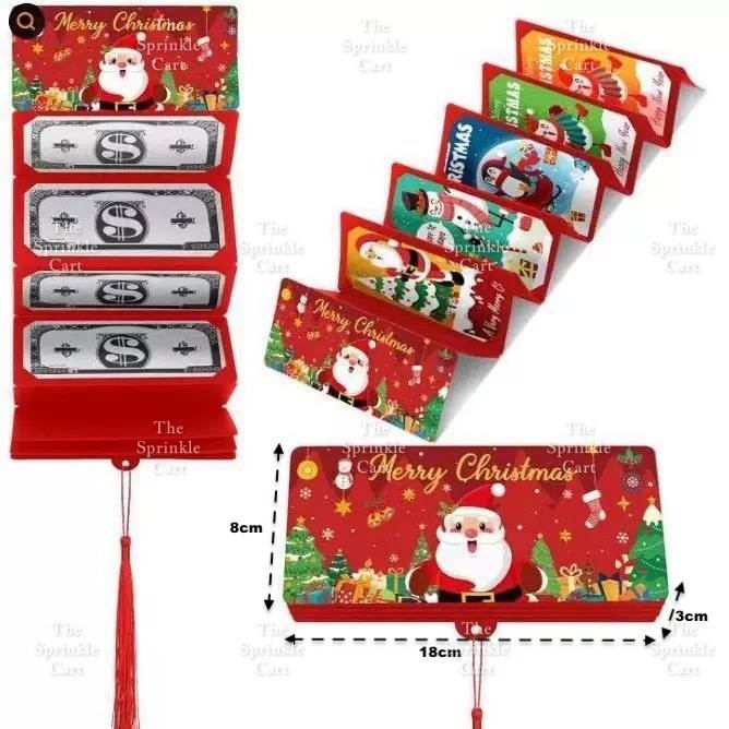 Surprise Money Pulling Box and Money Accordion Angpao Envelope DIY 3D Puzzle Cake Gift TSC