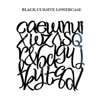 Alphabet Lettering and Number Cursive Acrylic Set DIY Calligraphy Pattern Cake Stamp Decor TSC