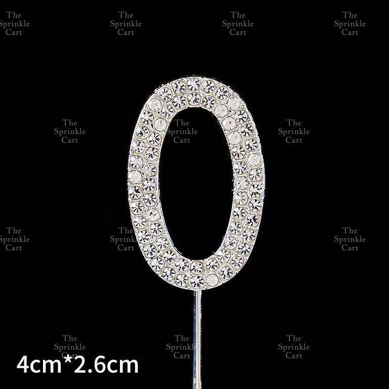 0-9 Silver Rhinestone Number Metal Topper And Happy Birthday Headband Party Needs TSC