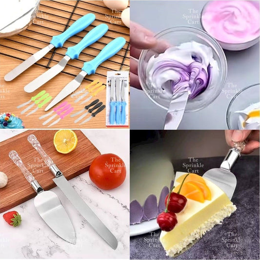 Set Offset Spatula Straight Angled Cake Cream Spreader Baking Frosting Palette TSC