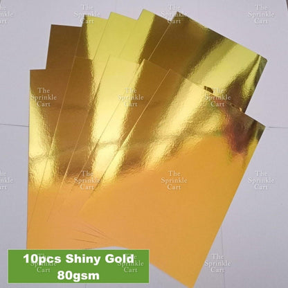 10pcs 250gsm/80gsm Glitter and Shiny Metallic Mirror Card Stock Board DIY Paper for Arts Cardstock