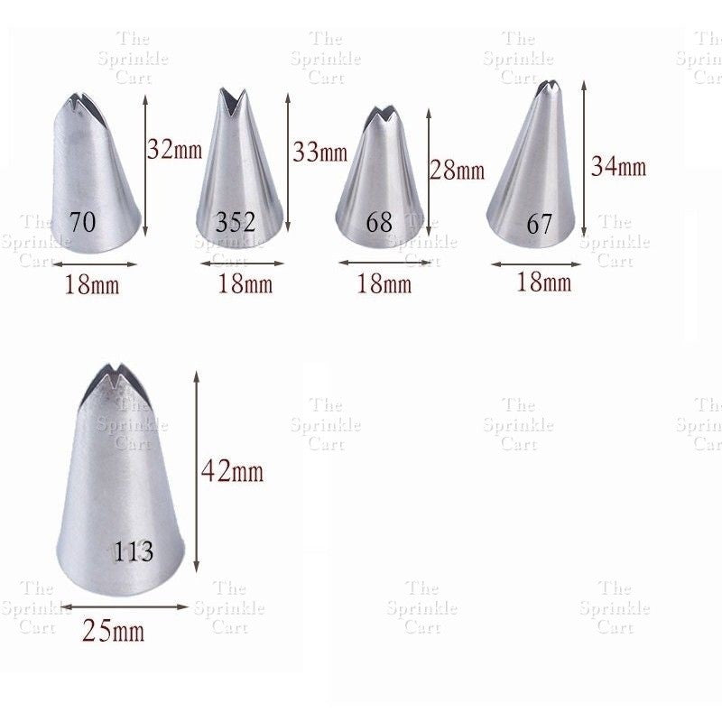 Nozzle Set with Piping Bag for Icing Cake Decoration TSC