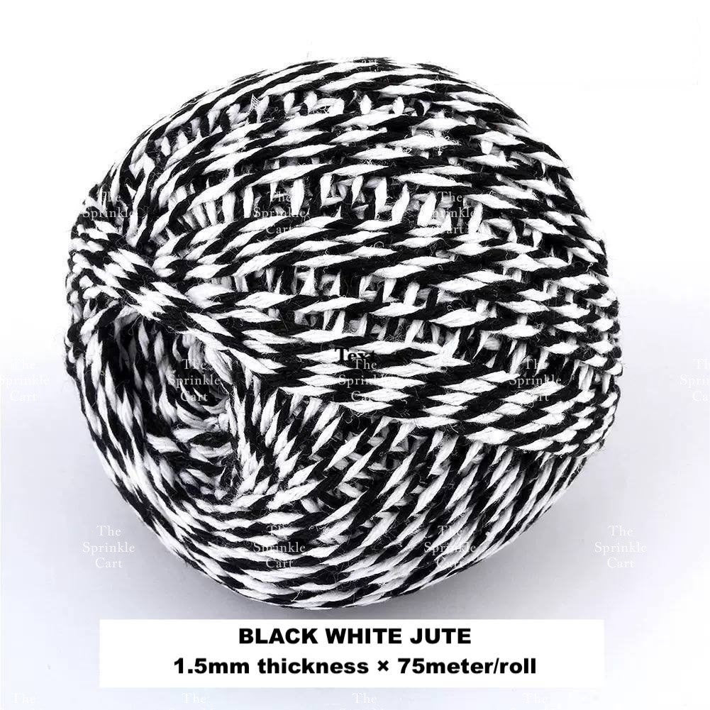 Jute String and Semi Elastic Cotton Thread for DIY Gift Wrapping and Arts and Crafts TSC