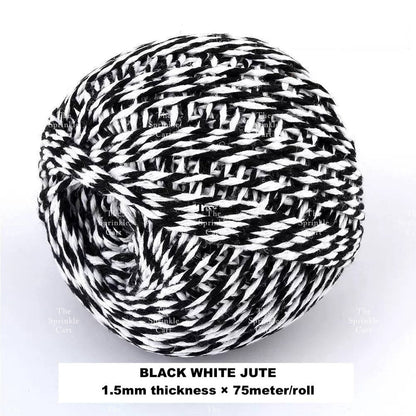 Jute String and Semi Elastic Cotton Thread for DIY Gift Wrapping and Arts and Crafts TSC