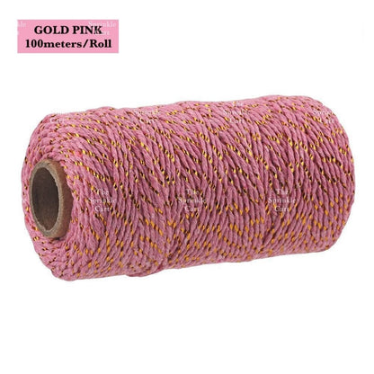 Jute String and Semi Elastic Cotton Thread for DIY Gift Wrapping and Arts and Crafts TSC
