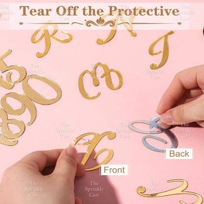 Alphabet Lettering and Number Cursive Acrylic Set DIY Calligraphy Pattern Cake Stamp Decor TSC