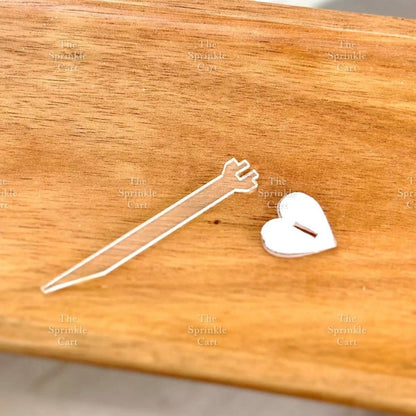 Acrylic Birthday Cake Insert Spikes And Bow Decoration TSC