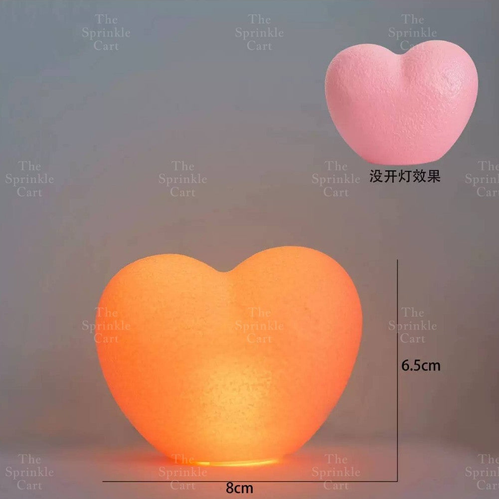 Moon Heart Night Light Lamp LED Cake Topper Decoration TSC
