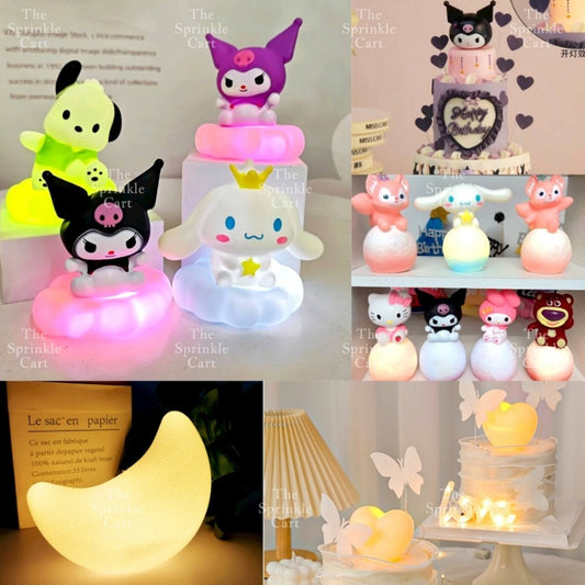 Sanlio 3D Cloud and Moon LED Night Toy Cake Topper TSC