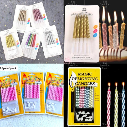 Happy Birthday Cake Short Candle and Relighting Candle TSC