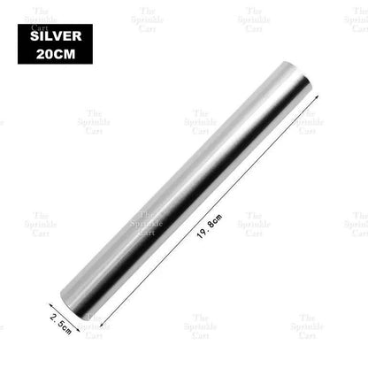 Non-stick Fondant Plastic Rolling Pin With Handle Rubber and Stainless Steel Baking Roller TSC