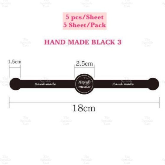 Food Box Sticker Label with Statement and Sticky Tape TSC