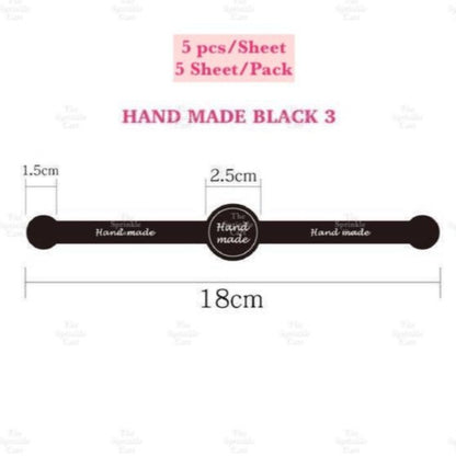 Food Box Sticker Label with Statement and Sticky Tape TSC