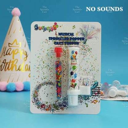 Sprinkle Popper Candle Fan DIY Musical Birthday Surprise Cake Topper TSC