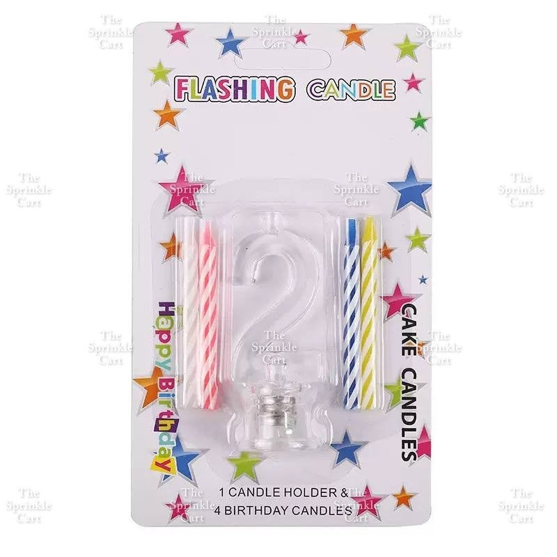 Happy Birthday Letter and Number LED Candle Topper Holder TSC