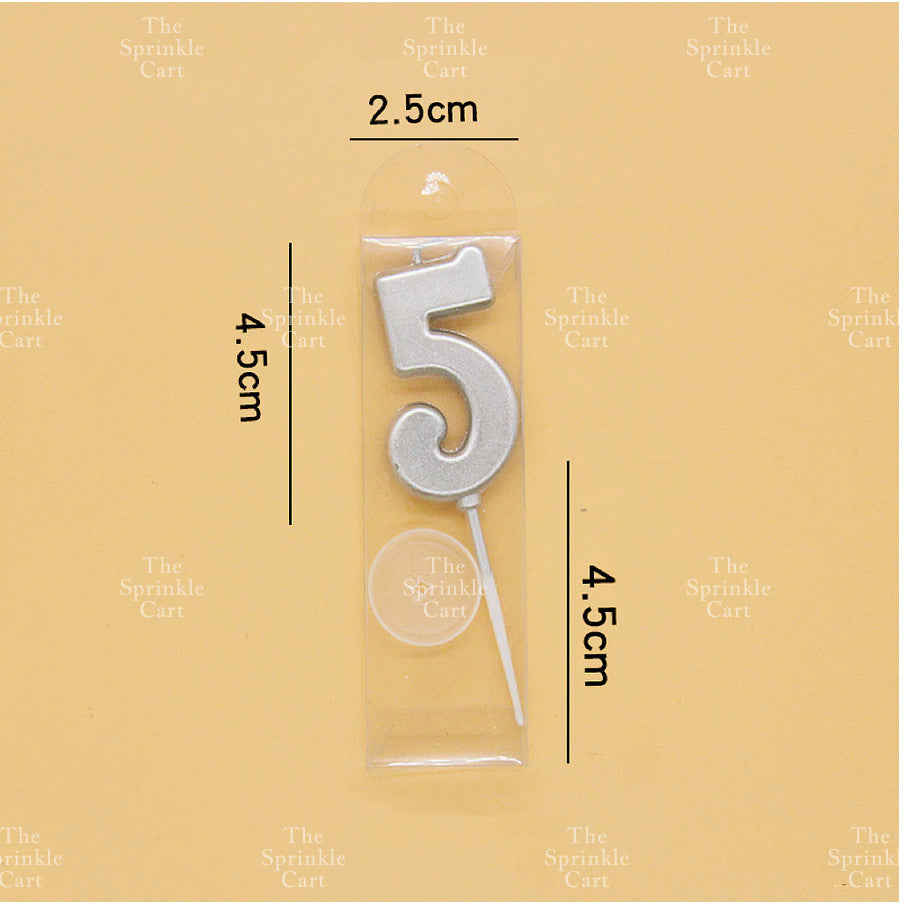 Number Candle for Birthday Cake Decor Party Supplies Gold ans Silver 0-9