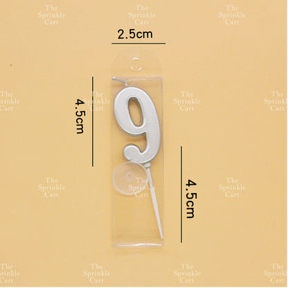 Number Candle for Birthday Cake Decor Party Supplies Gold ans Silver 0-9