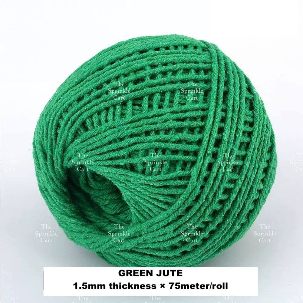 Jute String and Semi Elastic Cotton Thread for DIY Gift Wrapping and Arts and Crafts TSC