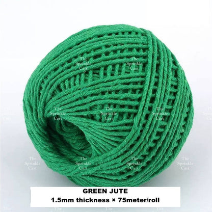 Jute String and Semi Elastic Cotton Thread for DIY Gift Wrapping and Arts and Crafts TSC