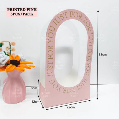 Flower Paper Basket Holder for Floral Arrangement  DIY Gift Bouquet TSC