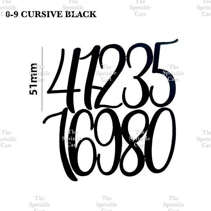 Alphabet Lettering and Number Cursive Acrylic Set DIY Calligraphy Pattern Cake Stamp Decor TSC