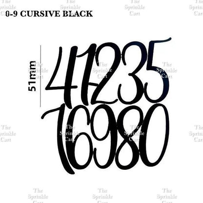 Alphabet Lettering and Number Cursive Acrylic Set DIY Calligraphy Pattern Cake Stamp Decor TSC