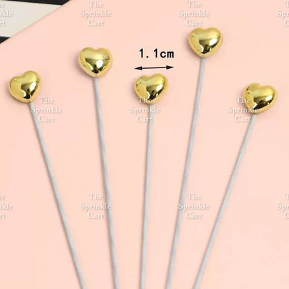 Long Star Heart Valentine Cake Topper Stick Mini Star Cake Decoration TSC