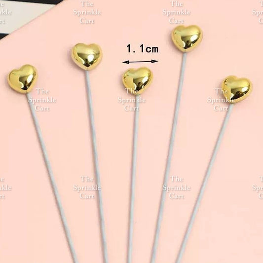 Long Star Heart Valentine Cake Topper Stick Mini Star Cake Decoration TSC