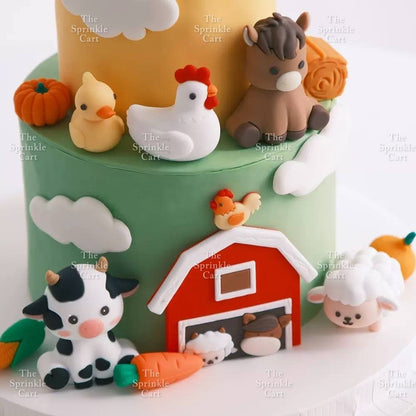 Animal Safari Farm Theme Cake Topper Wild Animal Jungle World Figurine Decoration TSC