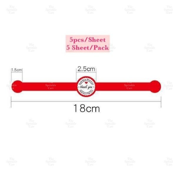 Food Box Sticker Label with Statement and Sticky Tape TSC