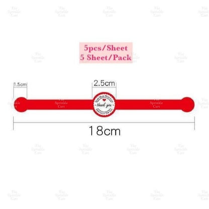 Food Box Sticker Label with Statement and Sticky Tape TSC