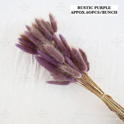 Natural Dried Bunny Tails Flower Bunch Reed Grass Dried Palm Leaf Wedding Decoration Artificial TSC