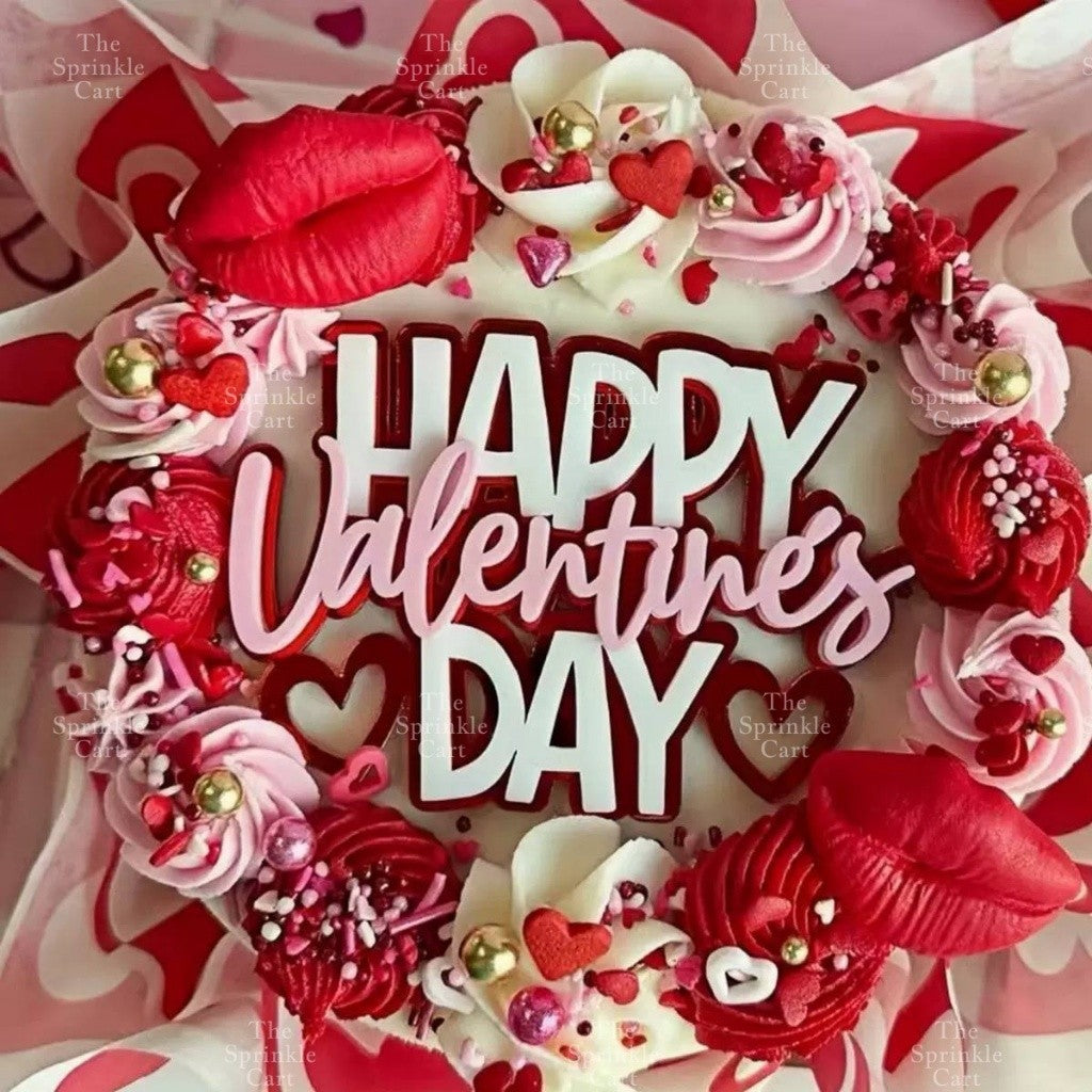 Merry Christmas Happy New Year Holidays Valentines Love Acrylic Cake Topper Decoration TSC