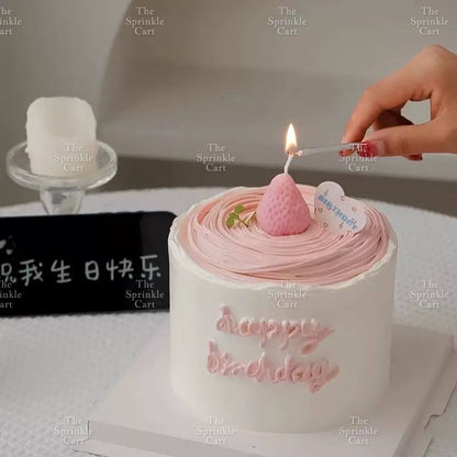Strawberry Decorative Scented Candles in Box for Personal Use Gift and Giveaway