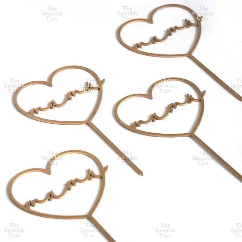 Mother’s Day Father’s Day Theme Cake Acrylic Paper Topper Decoration TSC