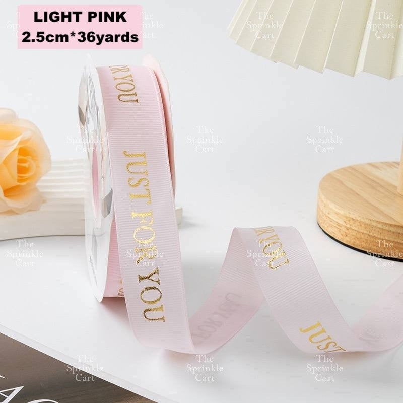 Just For You Satin Ribbon DIY Flower Bouquet and Cake Gift Tie Packaging TSC