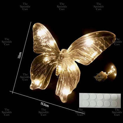 Embroidered Large Butterfly with Pearl and Rhinestone for Cake and Bouquet Decoration TSC