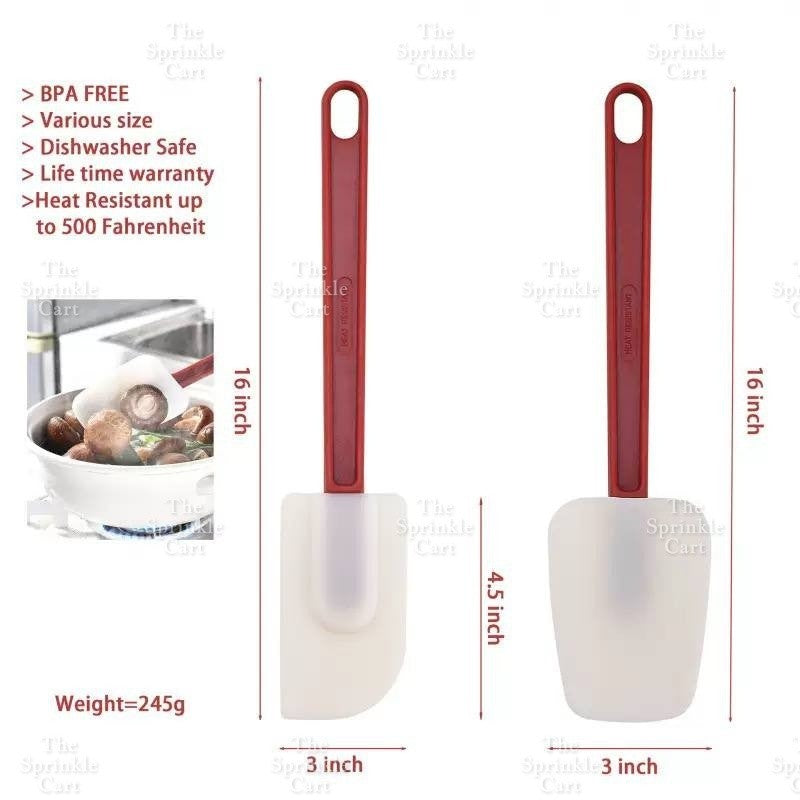 Heat Resistant Silicone Spatula Scraper for Baking Cooking and Commercial Use TSC