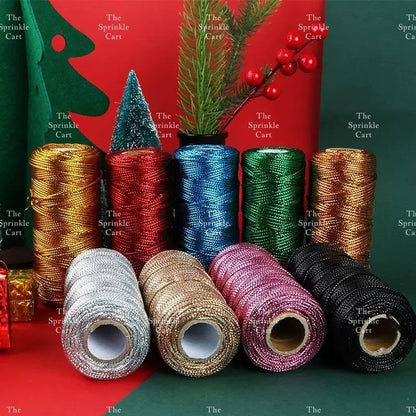 Jute String and Semi Elastic Cotton Thread for DIY Gift Wrapping and Arts and Crafts TSC