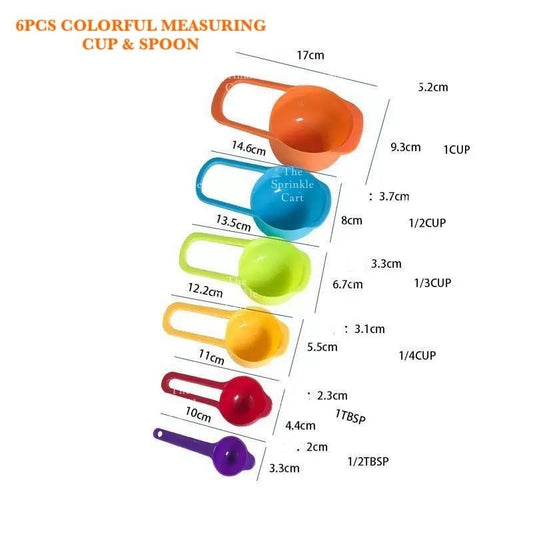 Colorful Measuring Cups and Measuring Spoons Baking Cups Flour Spoon TSC