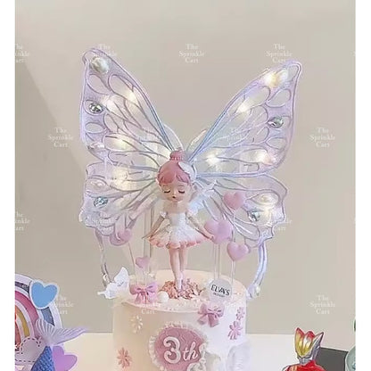 Embroidered Large Butterfly with Pearl and Rhinestone for Cake and Bouquet Decoration TSC