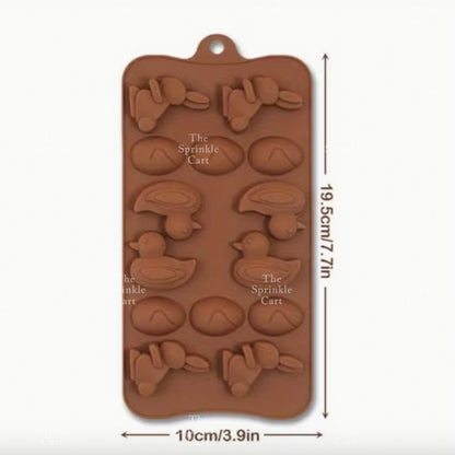 Easter Egg Bunny theme Silicone Mould Fondant Chocolate Cake Crafting Jelly Bakeware Tool TSC