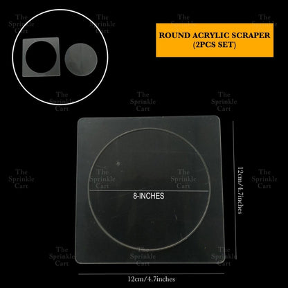 Double Edge Acrylic Scraper and Round Smoother  Cake Decoration Tools TSC