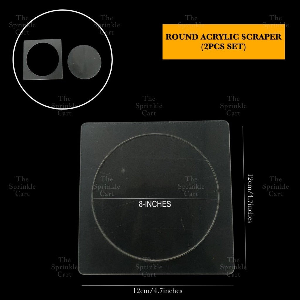 Acrylic Scraper Icing Straight Smoother and Round For Cake Frosting Cake Decoration TSC